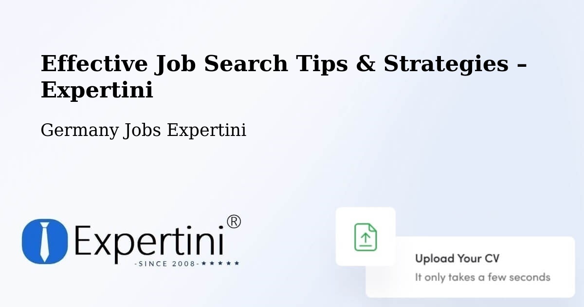 Job Search Tips & Strategies for Job Seekers – Werl - Werl, Germany Jobs Expertini